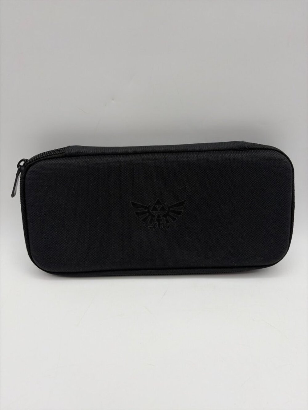 Nintendo Switch Legend of Zelda Clamshell Case - All Black W/LOGO - Zipper Close